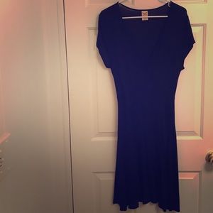 Faded Glory Black V-Neck Wrap Dress